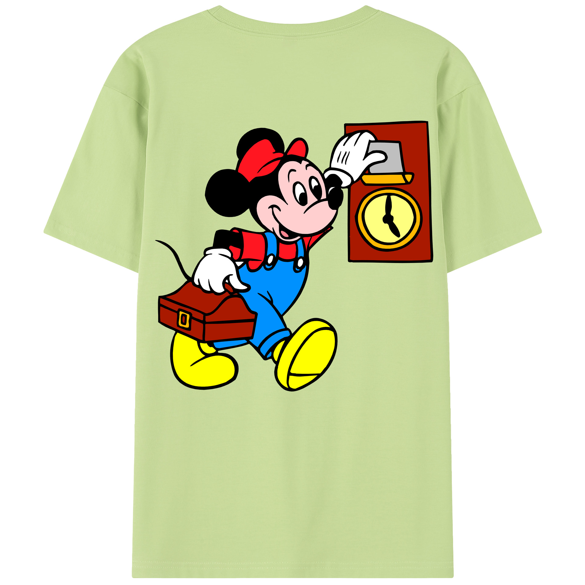 （画像用） ミッキーマウス Mickey Mouse 綿100％半袖Tシャツ（背面プリント）
